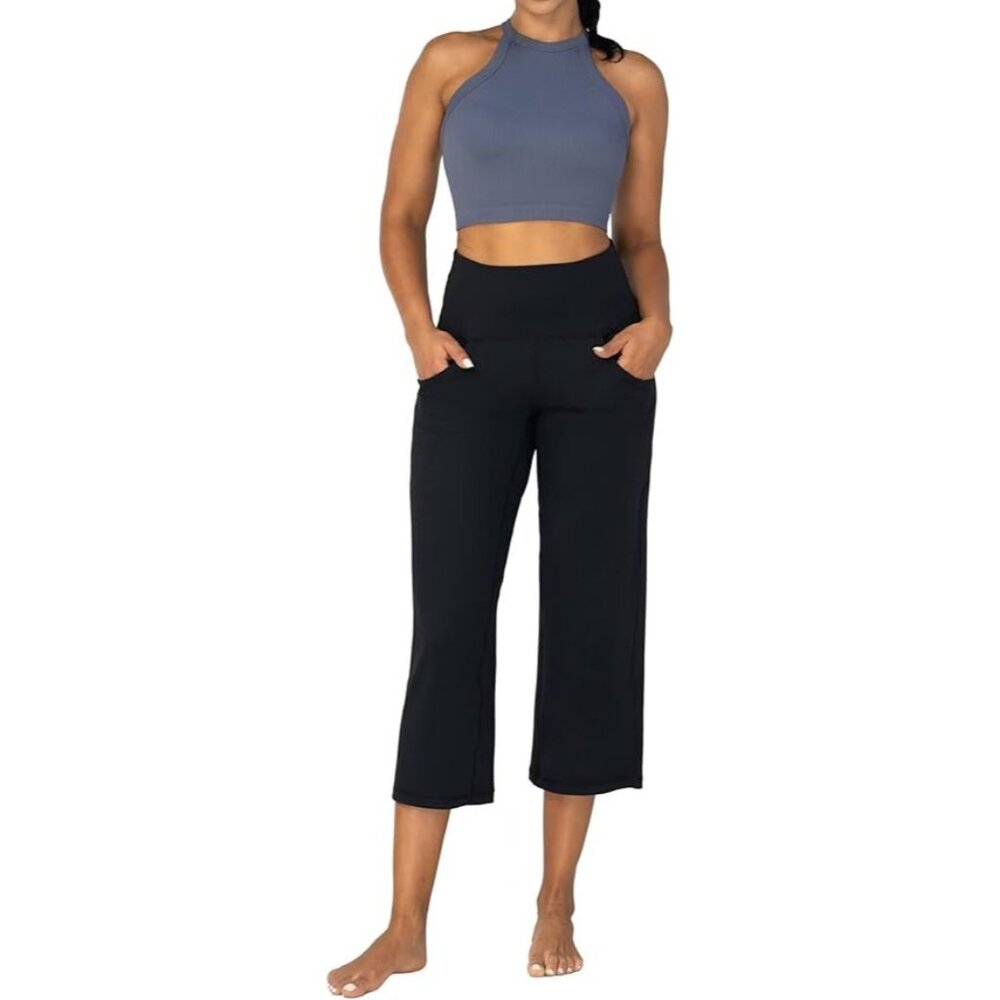 Sunzel Capri Pants Size Small Pull On Tummy Control Stretch Cropped Lounge Comfy